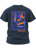 SantoLoco Lizzy Art Tee - Black/ Blue