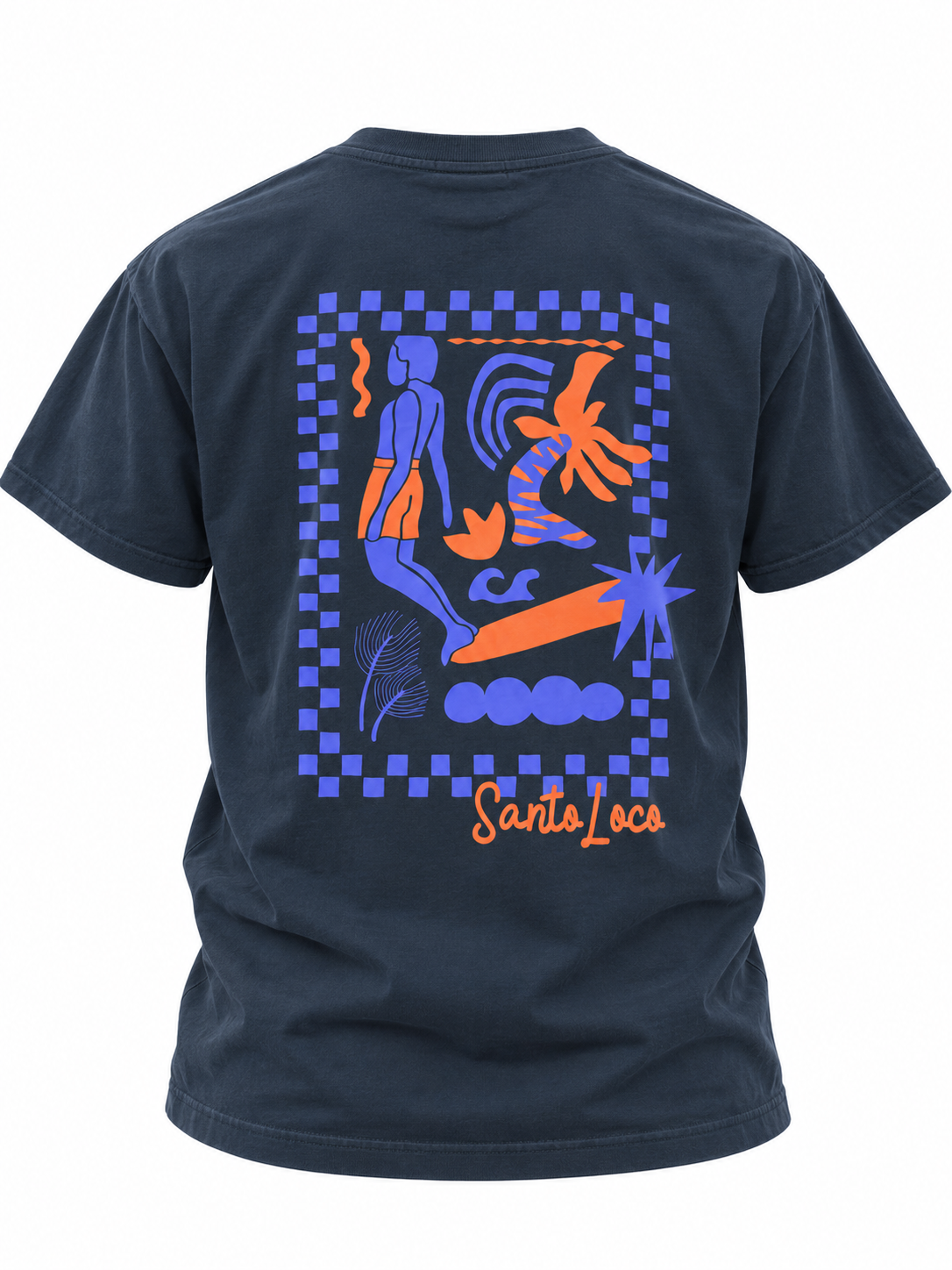 SantoLoco Lizzy Art Tee - Black/ Blue