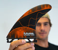 Futures Jack Robinson Large Techflex Thruster Fins Orange - SantoLoco Hawaii
