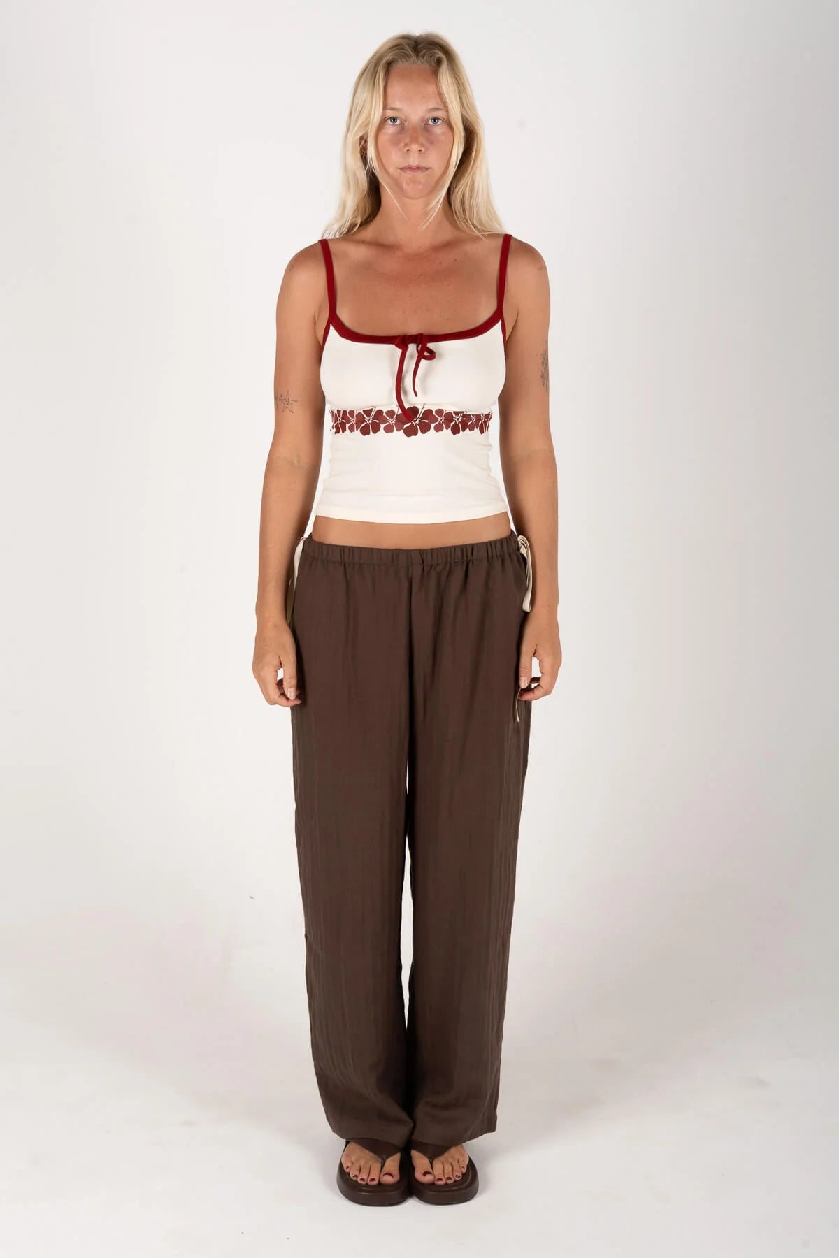 Inner Relm Feelgood Flowy Beach Pants Choco