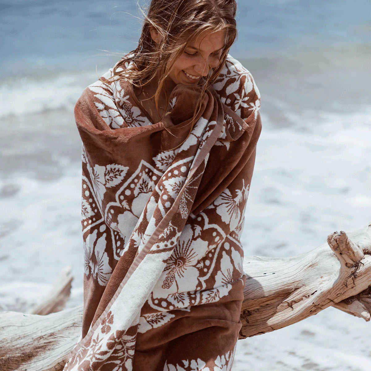 Slowtide Sandy's Oversized Woven Towel Fawn