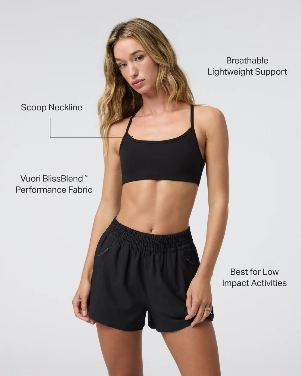 Vuori All The Feels Bra Black