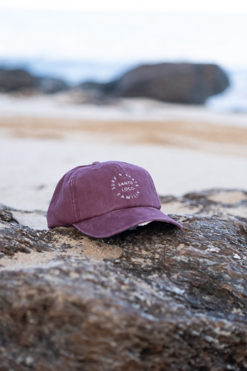 SantoLoco Familia Dad Hat - Red Wash