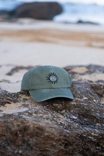 SantoLoco Sun Dad Hat - Olive Wash