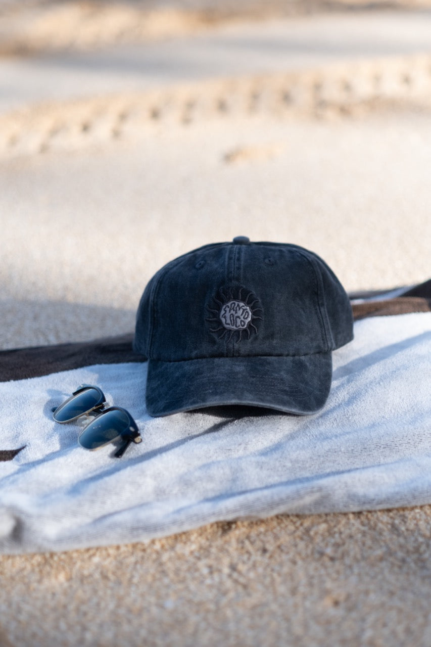 SantoLoco Sun Dad Hat - Black Wash