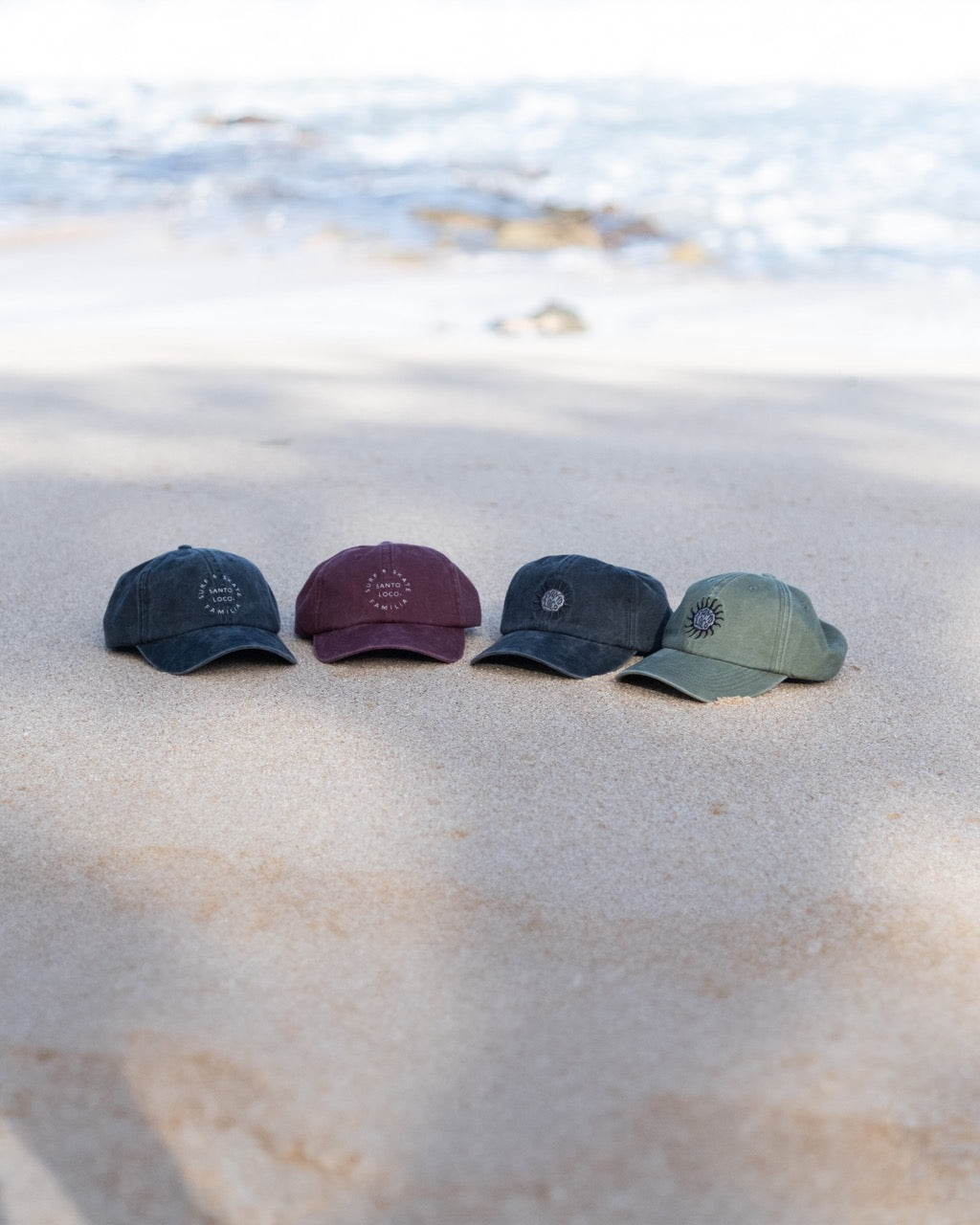 SantoLoco Sun Dad Hat - Olive Wash