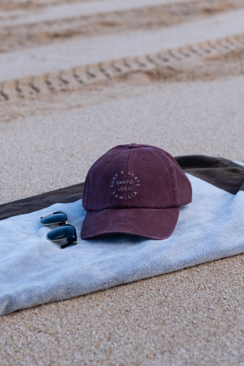 SantoLoco Familia Dad Hat - Red Wash