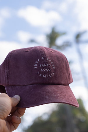 SantoLoco Familia Dad Hat - Red Wash