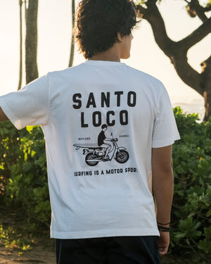 SantoLoco Moped T-Shirt White