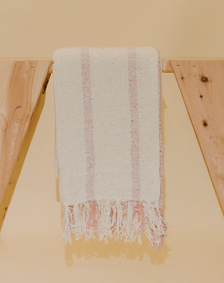 Sundream Riviera Pink Stripe throw