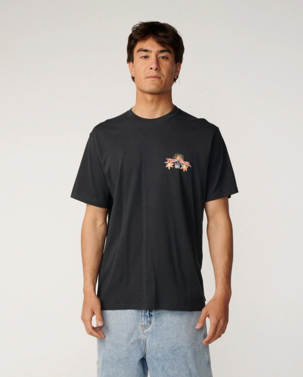 Ripcurl Hazed & Tubed Relaxed Tee Washed Black