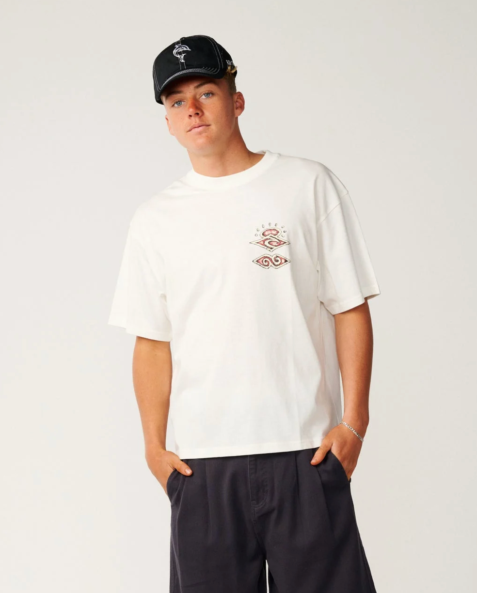 Ripcurl Disorder Boneyards Tee White