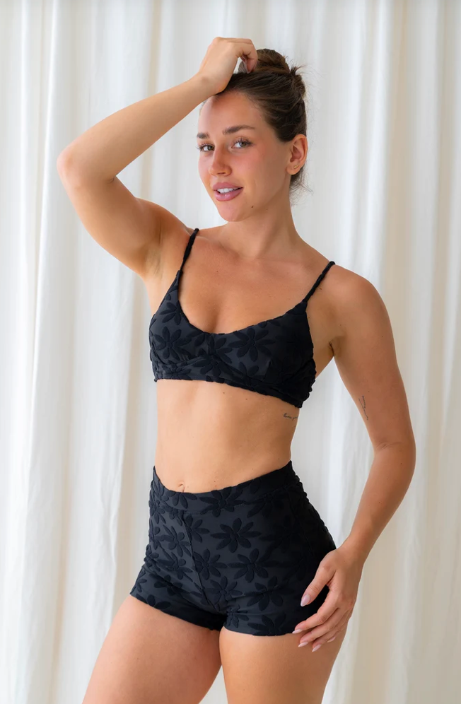 September Josie Boyshorts Midnight Black Terry
