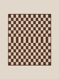 Sundream Checker Plush Throw - Classic Brown