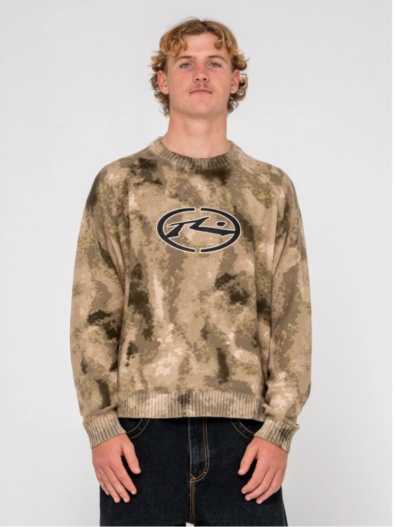 RUSTY CAMO ICE PRINTED CREW