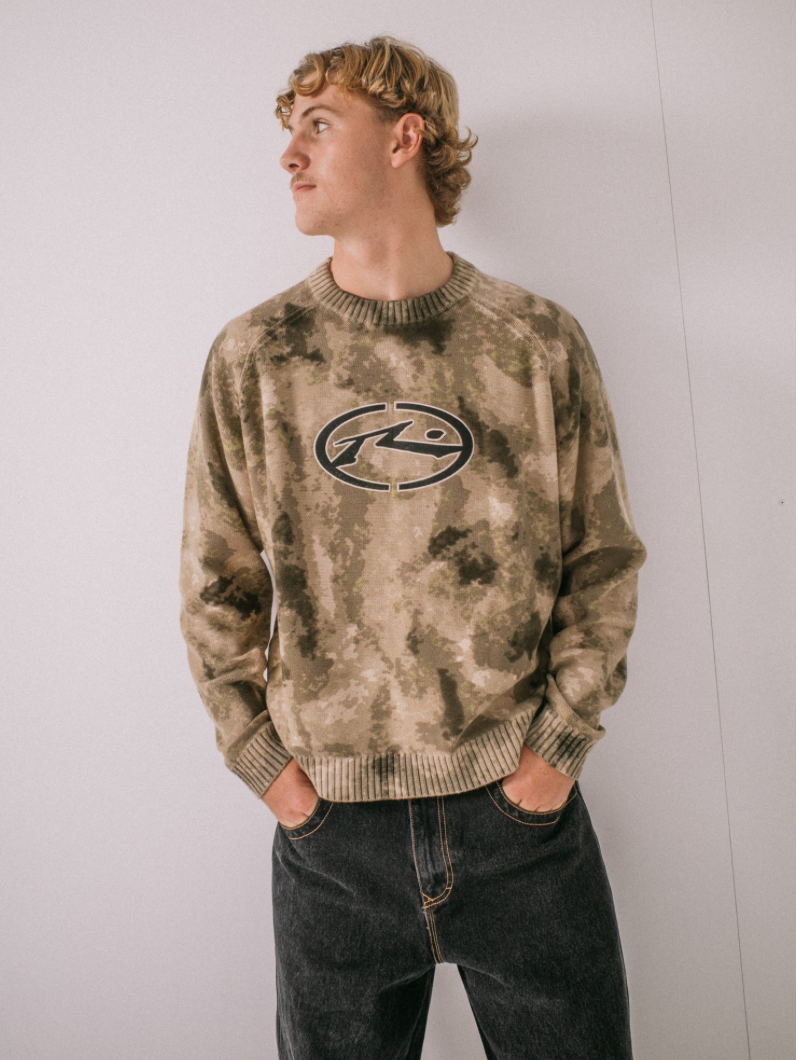 RUSTY CAMO ICE PRINTED CREW