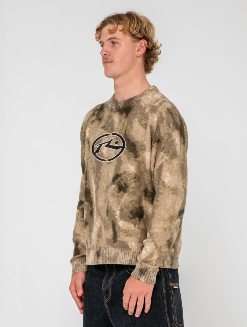 RUSTY CAMO ICE PRINTED CREW