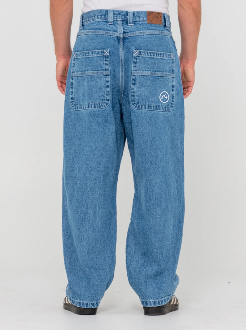 RUSTY FLIP DADDY TAPELESS JEAN- MIDDY BLUE