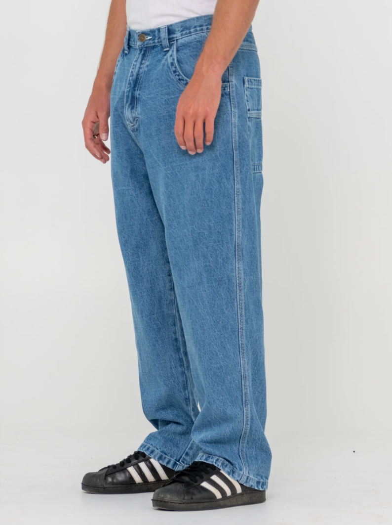 RUSTY FLIP DADDY TAPELESS JEAN- MIDDY BLUE