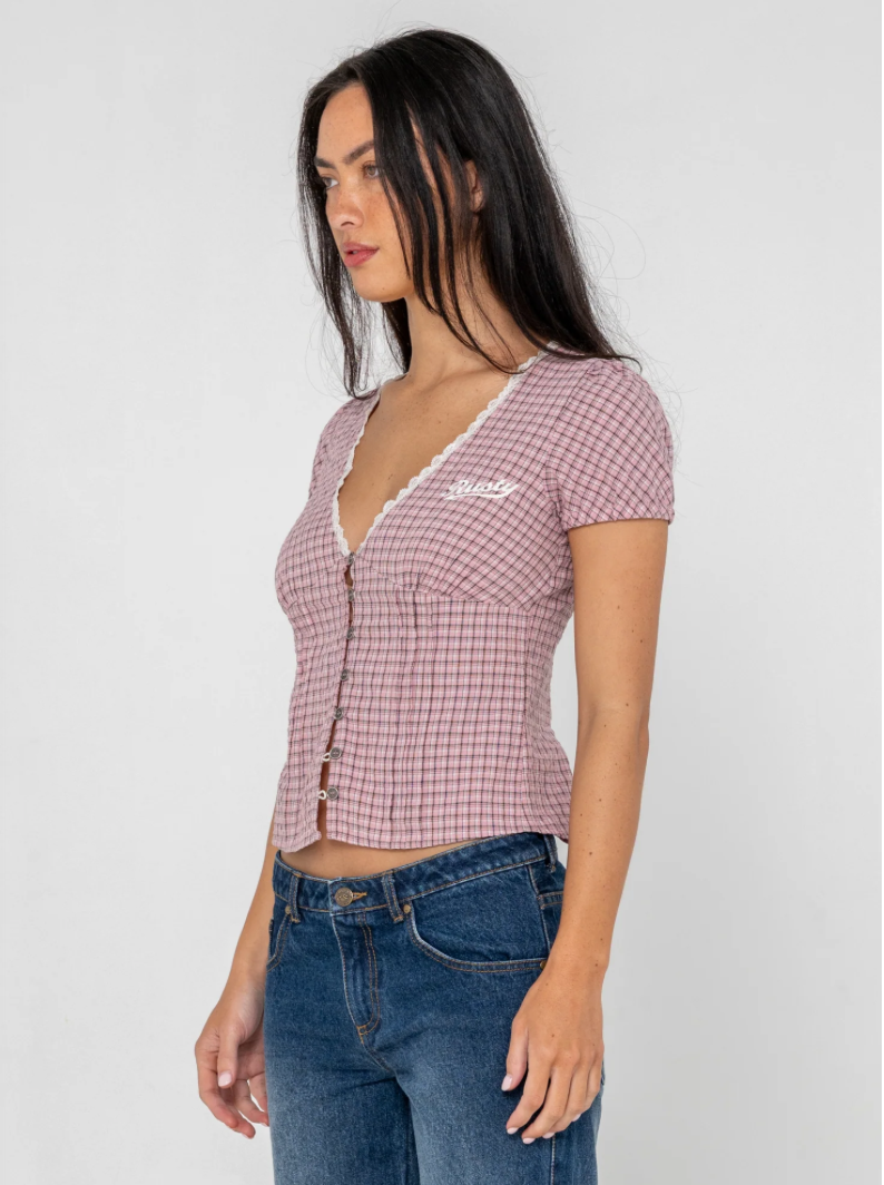 RUSTY Peggy Sue Button Down Blouse