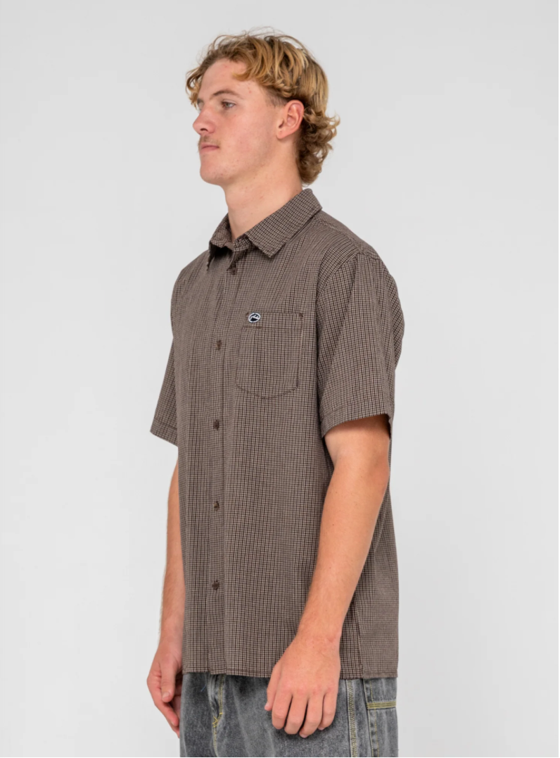RUSTY DATSUN CHECK SHORT SLEEVE SHIRT