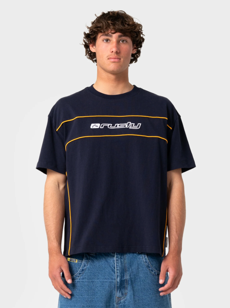Rusty Tweaker Short Sleeve Tee Navy Blue