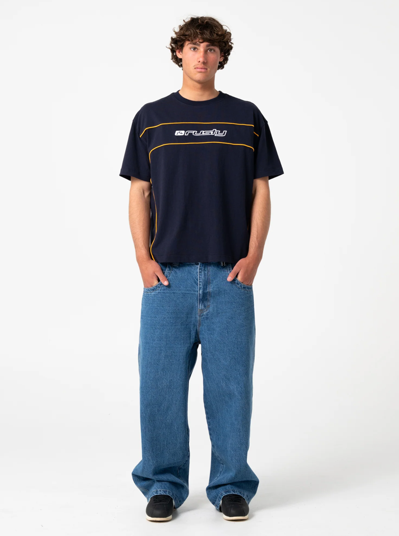 Rusty Tweaker Short Sleeve Tee Navy Blue