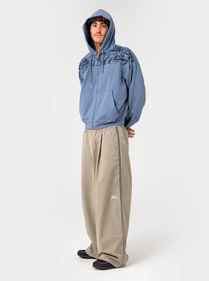 Rusty Chief Keef Lightweight Zip-Thru Hoodie Shadow Blue