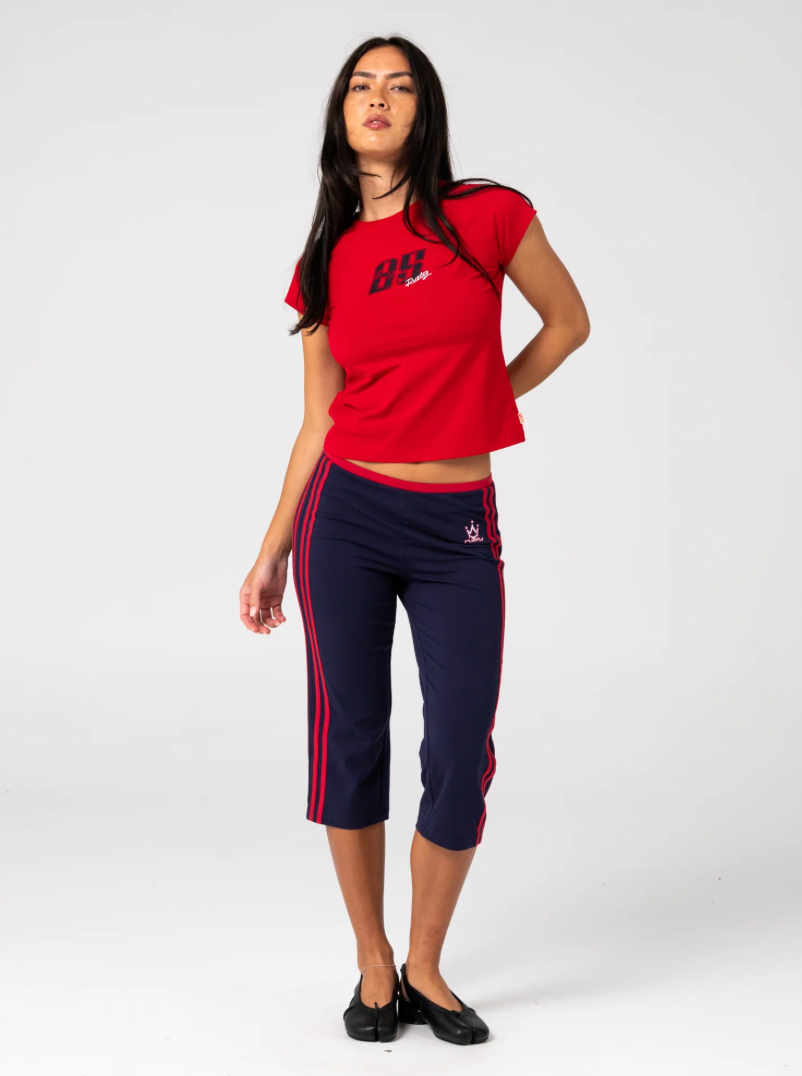 Rusty Jen Capri Pant Navy Blue/Red