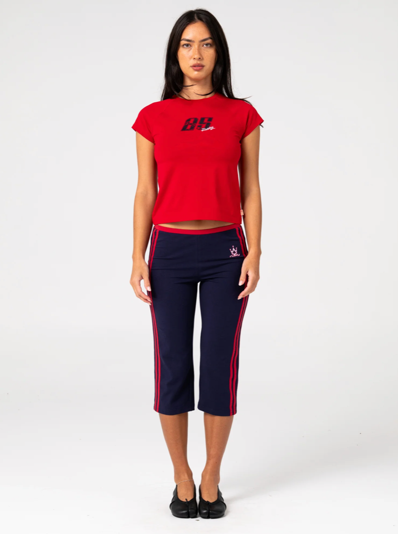 Rusty Jen Capri Pant Navy Blue/Red