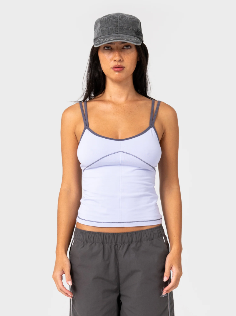 Rusty Serve Fitted Cami Tank Violet Blue