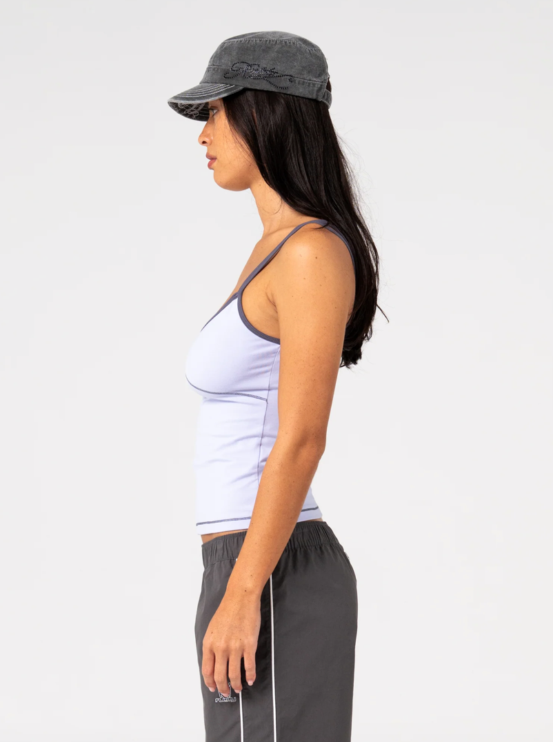 Rusty Serve Fitted Cami Tank Violet Blue