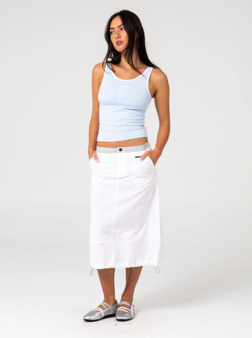 Rusty Score Contrast Tank Ice Blue