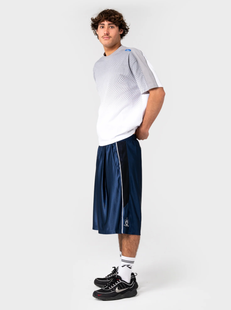Rusty Vinsanity Elastic Basketball Short Navy Blue