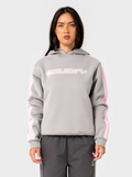 Rusty Timmy Target Oversized Hooded Fleece Grey/Pink