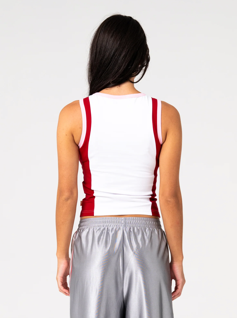 Rusty Messi Contrast Tank White