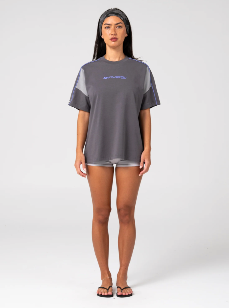 Rusty New Break 220 Oversize Tee Carbon