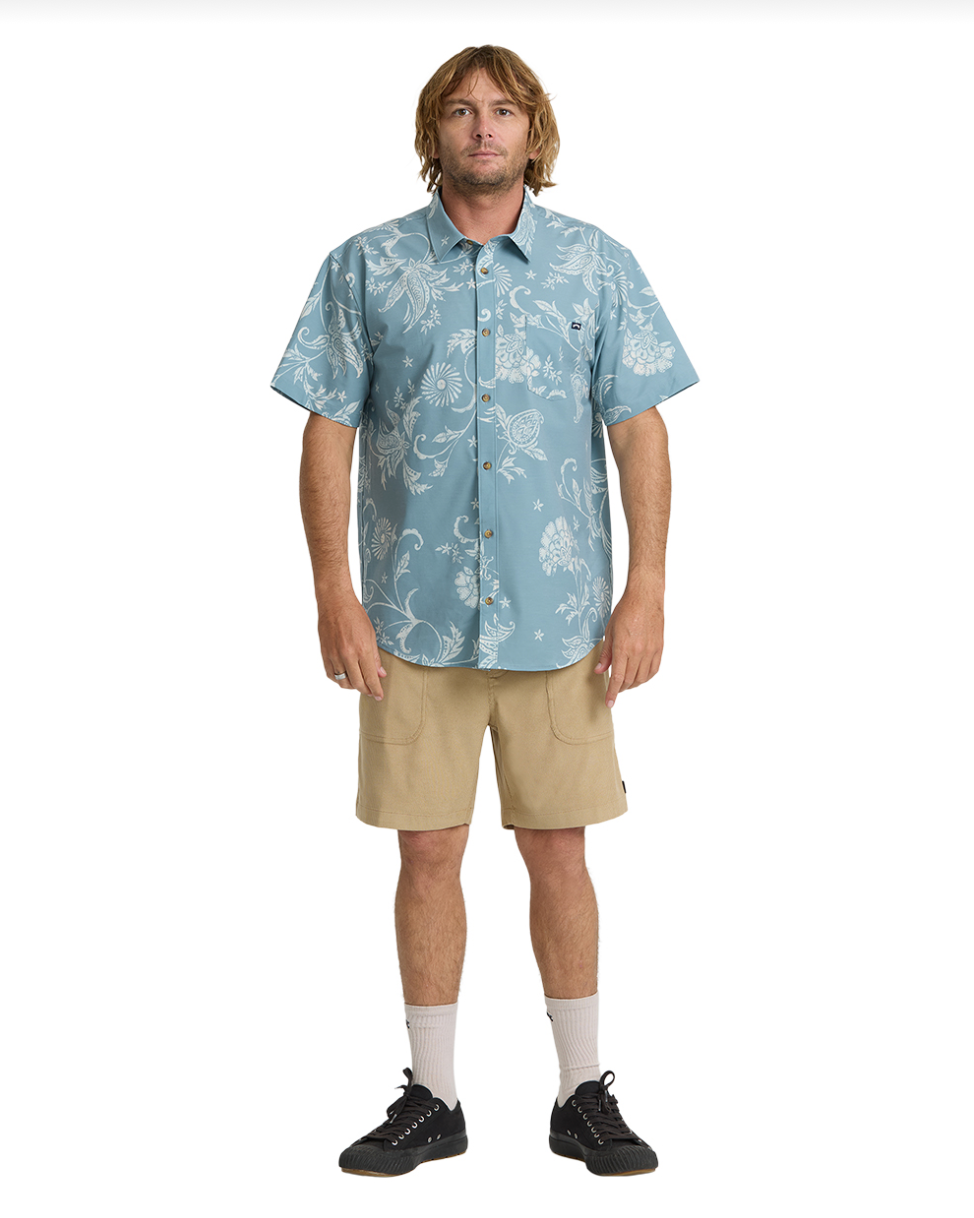 Billabong Cabana SS Shirt Blue Fog