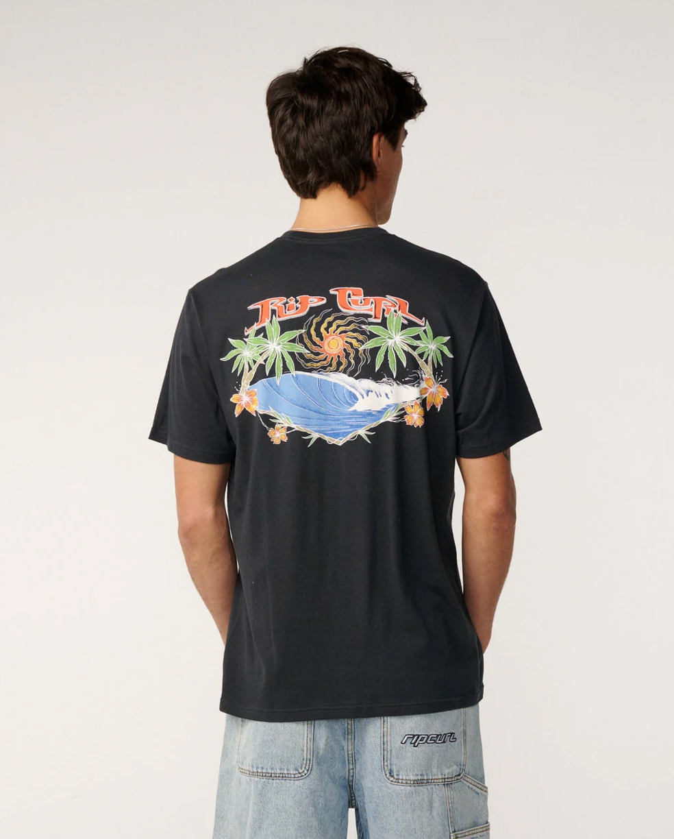 Ripcurl Hazed & Tubed Relaxed Tee Washed Black