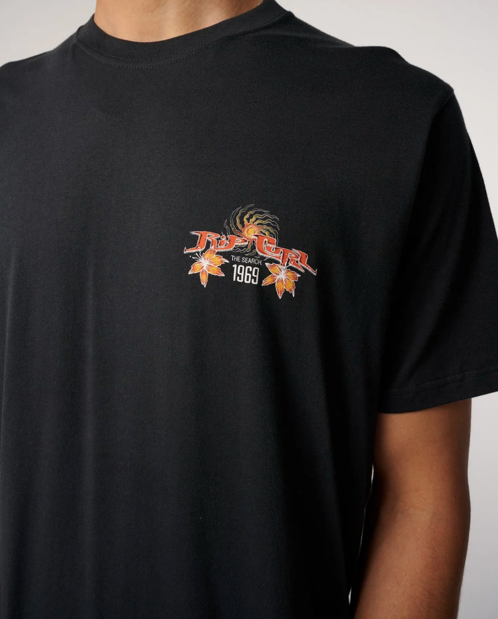 Ripcurl Hazed & Tubed Relaxed Tee Washed Black