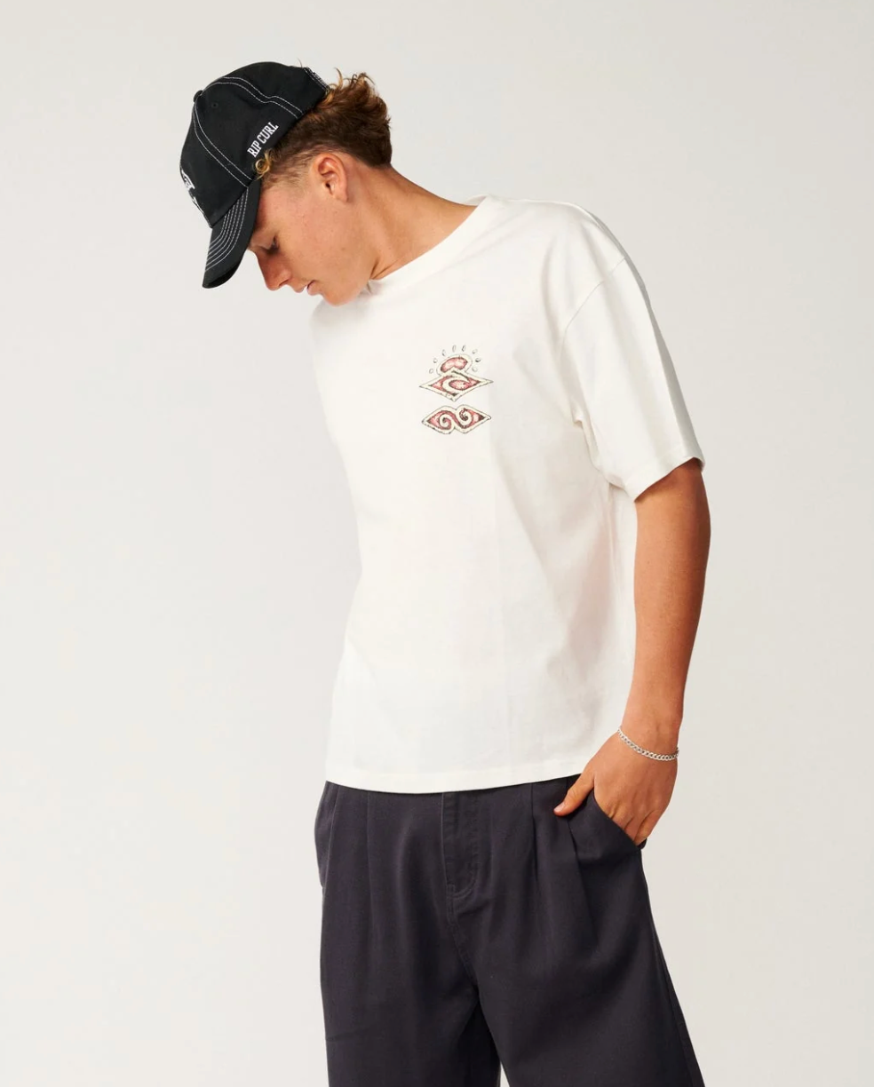 Ripcurl Disorder Boneyards Tee White