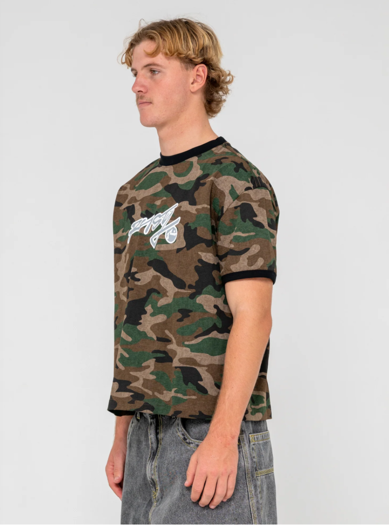 RUSTY RAMBO RINGER SHORT SLEEVE TEE