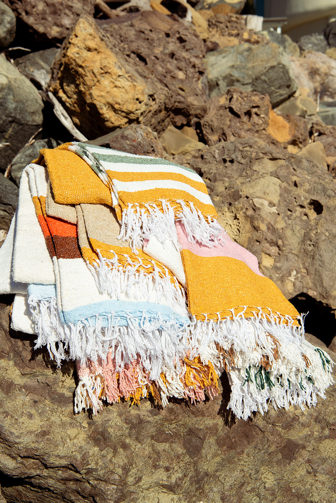 Sundream Riviera Pink Stripe throw