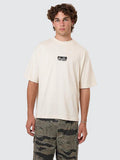Thrills Embro Box Fit Oversized Cropped Tee - Unbleached