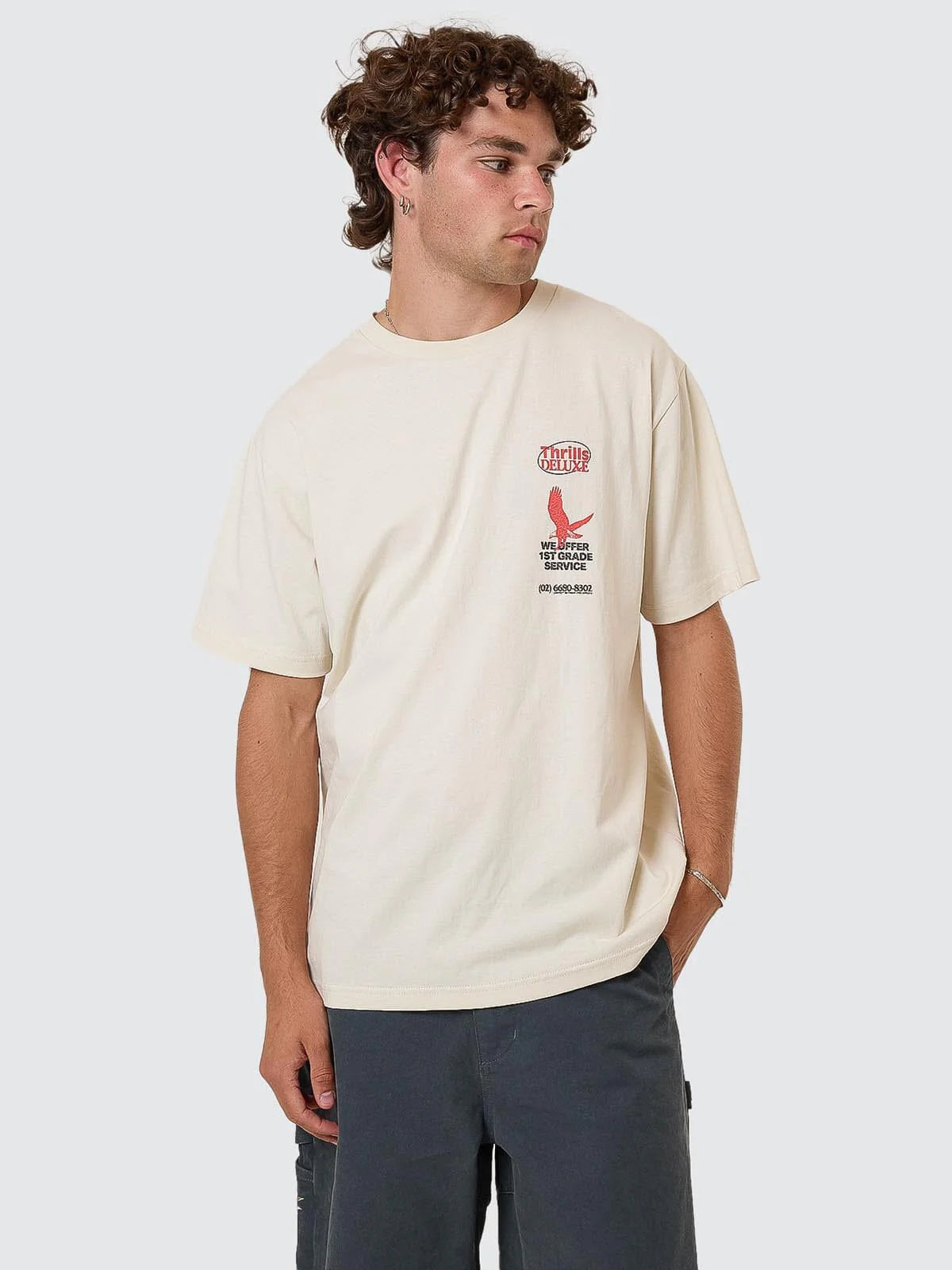 Thrills 1st Grade Heritage Merch Fit Tee Heritage White