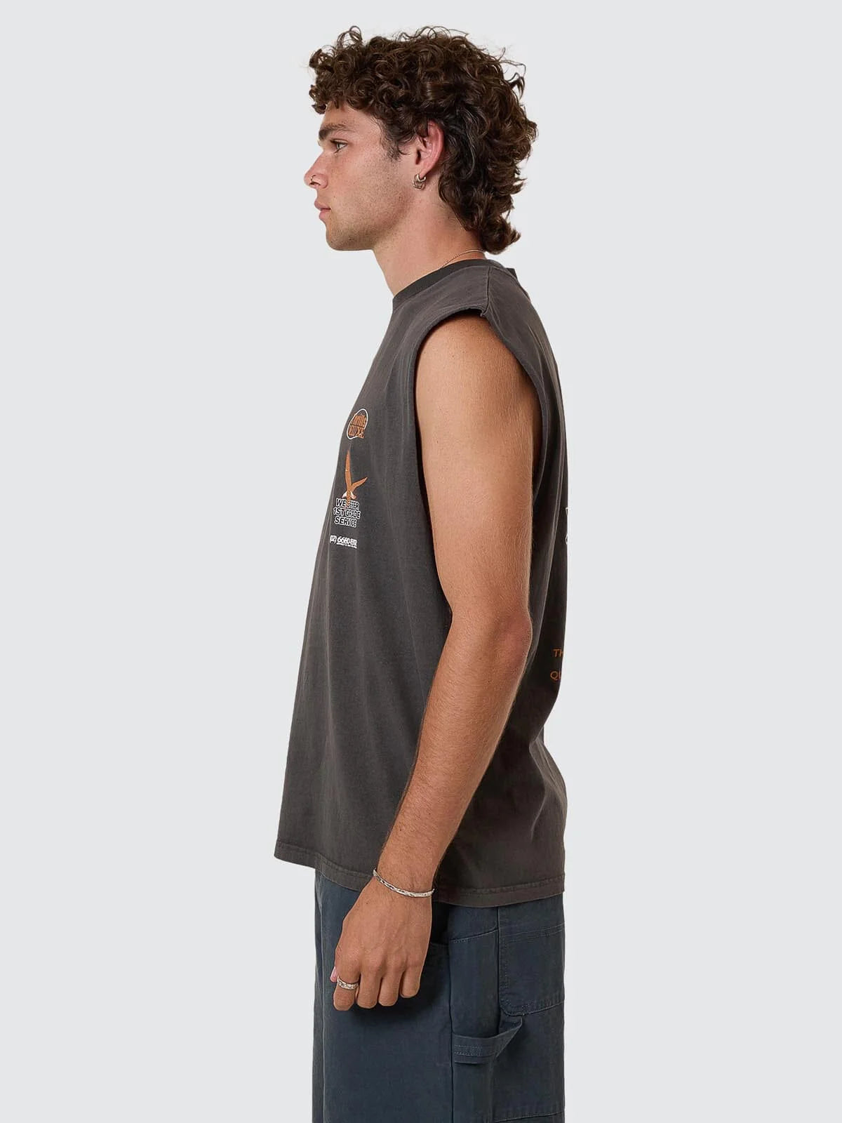 Thrills 1st Grade Heritage Merch Fit Muscle Tee Merch Black