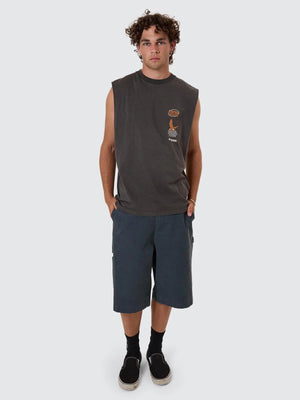 Thrills 1st Grade Heritage Merch Fit Muscle Tee Merch Black