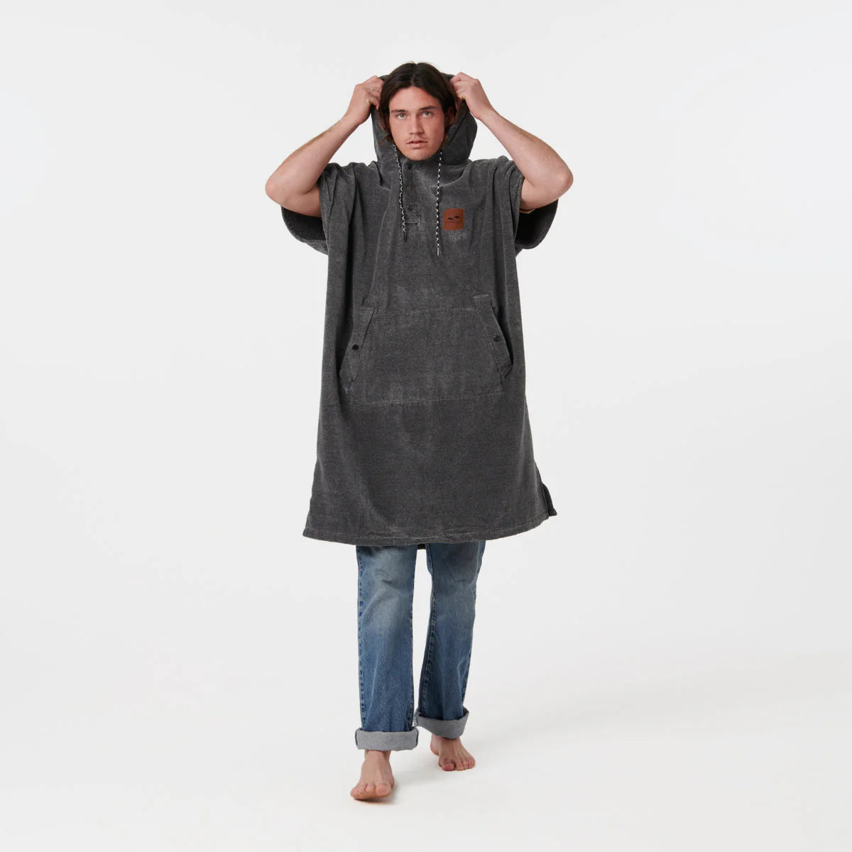 SlowTide The Digs Changing Poncho Heather Grey