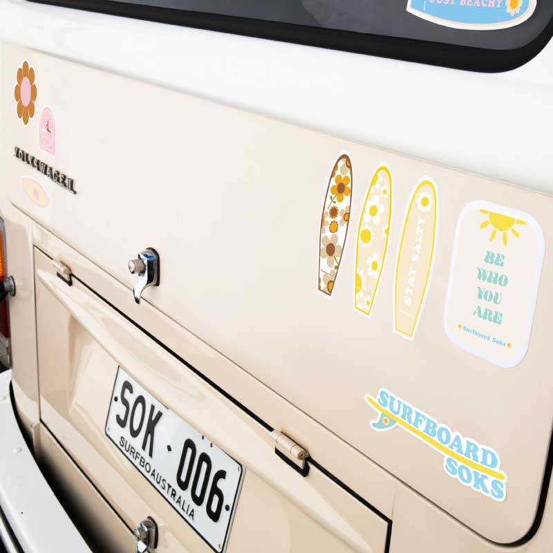 Surfboard Soks Sunshine Daisy Surfboard Sticker