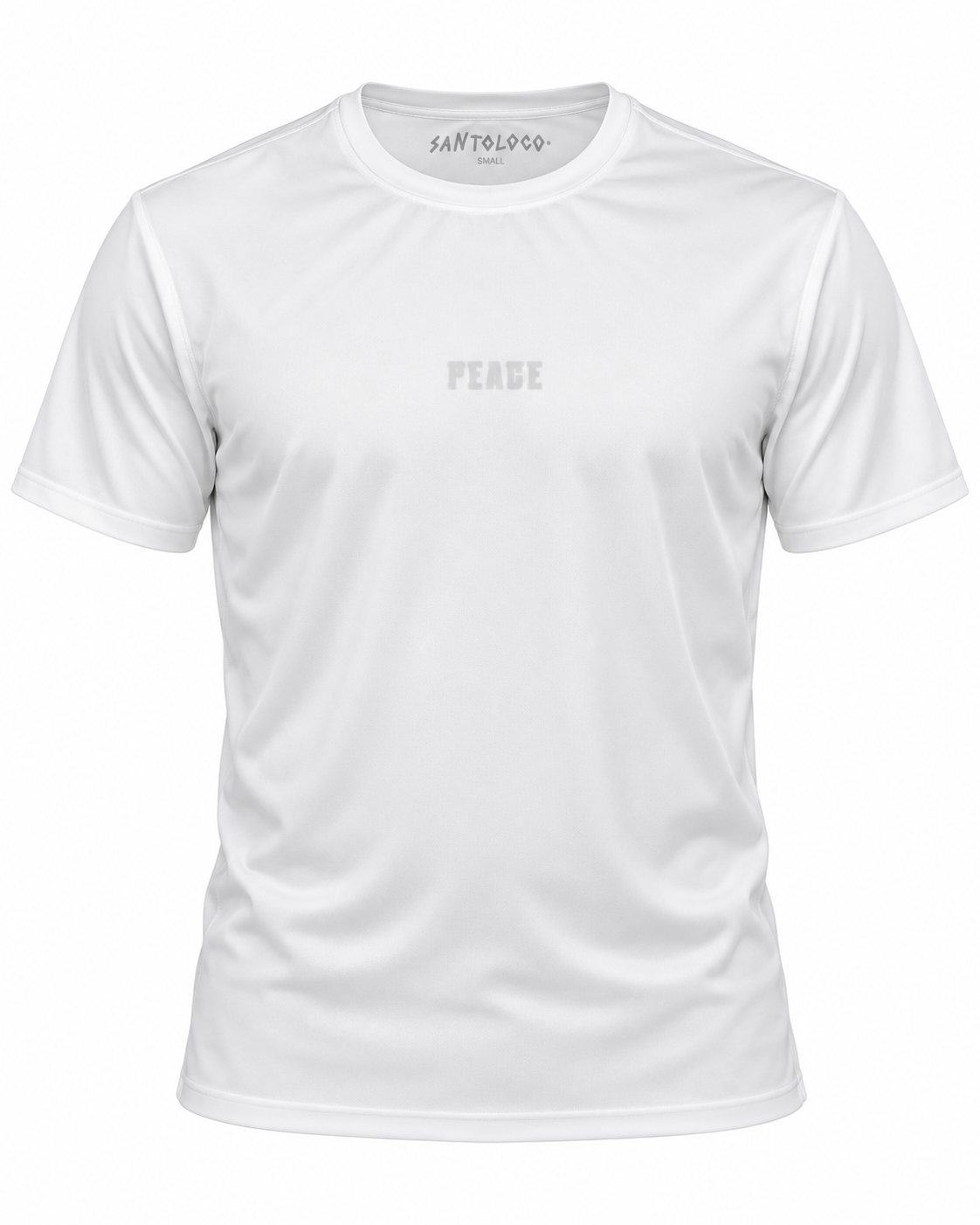 SantoLoco Short Sleeve Performance Shirt - Peace Off White